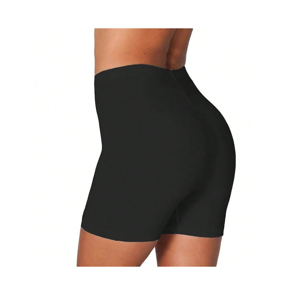 (black, L) High Waist Push Up Fitness Leggings Crop Wide Waistband Cycling Short Leggings Workout Jogging For Women Training Leggings