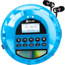 KLIM Nomad Transparent Blue - Portable CD Player Cars - Version