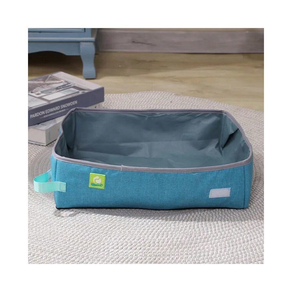 Photos - Cat Litter Box / Tray  Semi Enclosed Cat Litter Box, Foldable, Portable, Waterproof, Oxford Cloth, Open Cat Toilet Cat Litter(TT001l, 45x36x15CM)