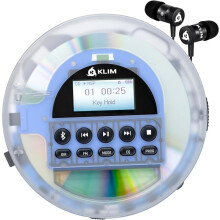 KLIM Journey - Portable CD Player with Long-Lasting Battery White