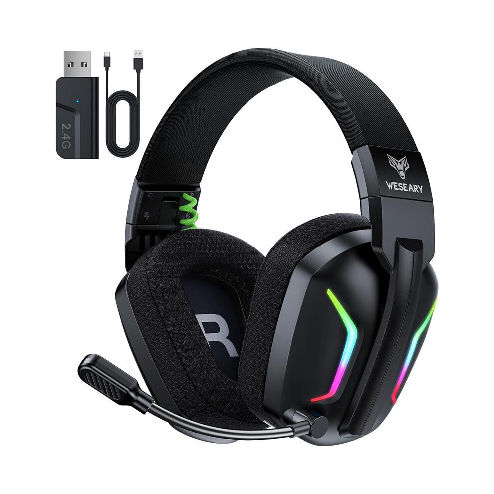 WESEARY Wireless Gaming Headset for PC, PS5, PS4, Switch, Mac, 2.4GHz Wireless-image-OPC-PHJHKZ9-NEW