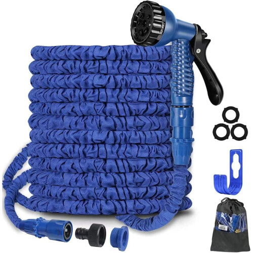 BABADU 100FT Expandable Garden Hose with 7Function Spray Nozzle
