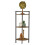 URBN Living 3 Tier Metal & MDF Rustic Corner Cabinet Free Standing Bookcase 2