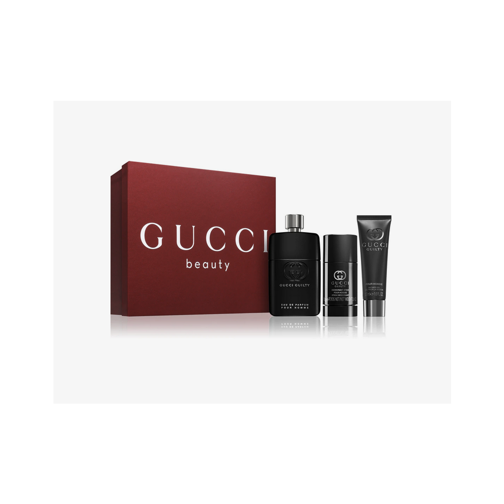 GUCCI GUILTY POUR HOMME EDP 90ML + DEO STK 75ML / 50ML S/GEL GIFT SET