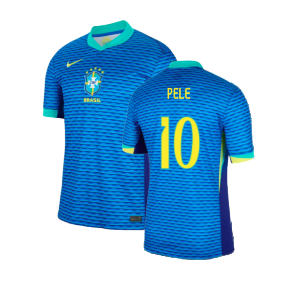 Nike (Xl) 2024-2025 Brazil Away Shirt (Pele 10)