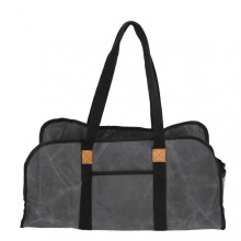 Log Carrier for Firewood, Heavy Duty Waxed Canvas Large Capacity Waterproof Finish Log Carrier with Reinforced Cross Stitched Web Handles for Indoor