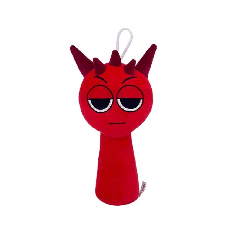 (Red) Incredibox Plush Sprunki Toy Cartoon Stuffed Doll Decoration Game Peripherals Red