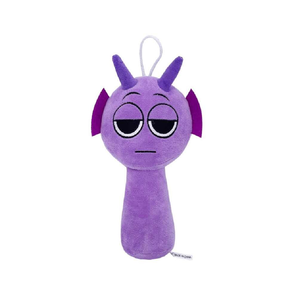 (Purple) Incredibox Plush Sprunki Toy Cartoon Stuffed Doll Decoration Game Peripherals Purple