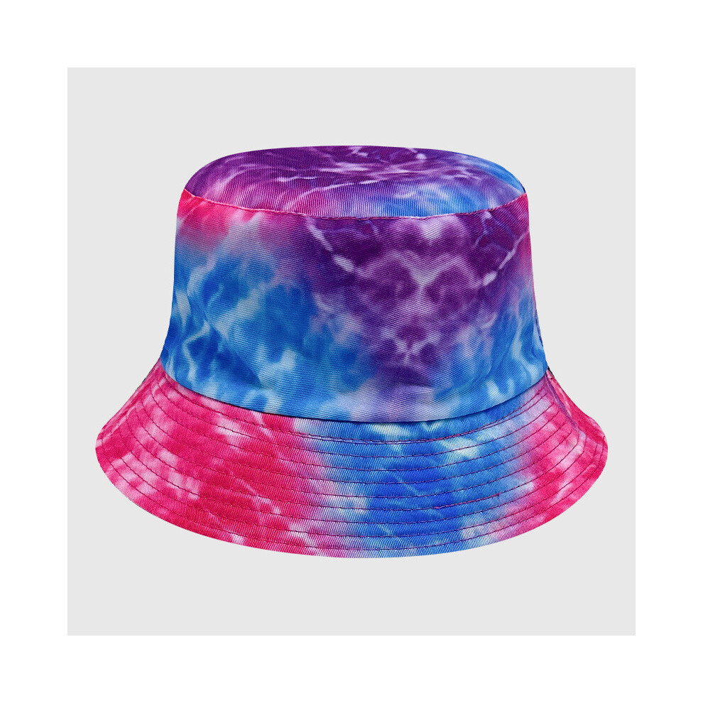 (07) Neutral Tie Summer Dye Printed Fisherman Hat Outdoor Breathable Sunshade Hat-image-OPC-PHPSB8Z-NEW