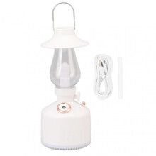 Smart Aroma Humidifier: Continuous & Intermittent Mist, Adjustable Candle-Inspired Kerosene Light, Portable & Rechargeable for Anywhere Relaxation