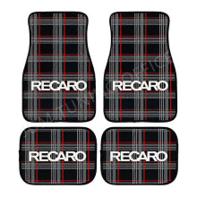 JDM Racing Car Styling RECARO Bodenmatte Klassisch Karierter Teppich Auto Dekoration Bodenmatte Universal
