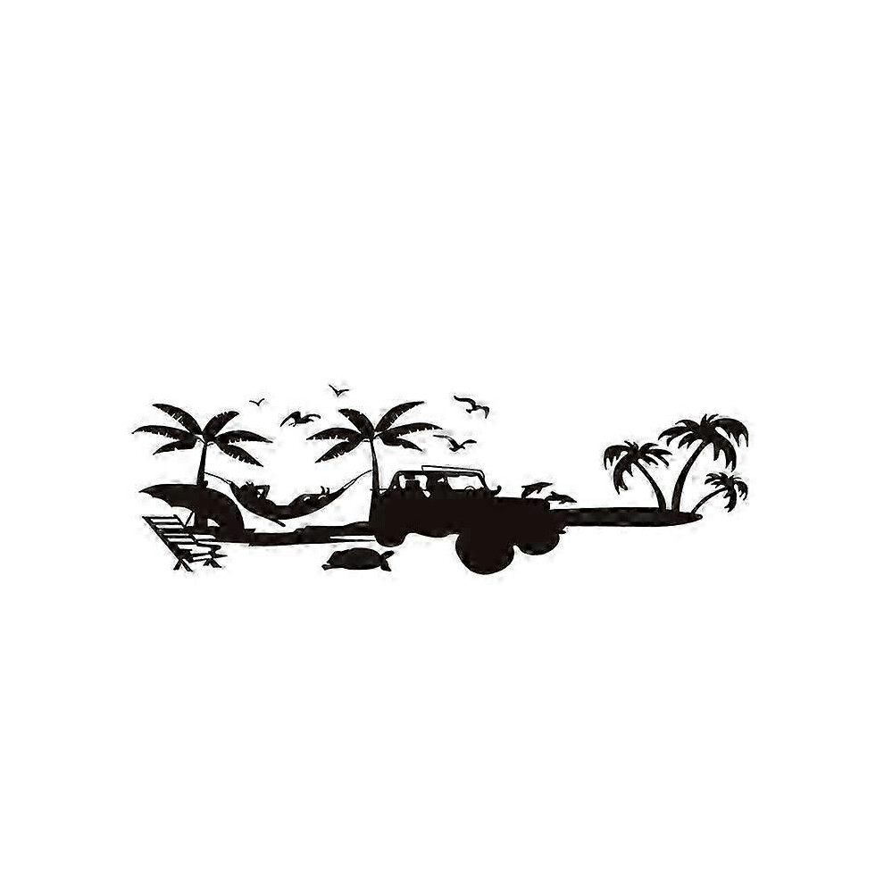 Autocollant de tableau de bord en vinyle pour boîte à gants, décor de plage, pour JL JT 2018-2023, accessoires