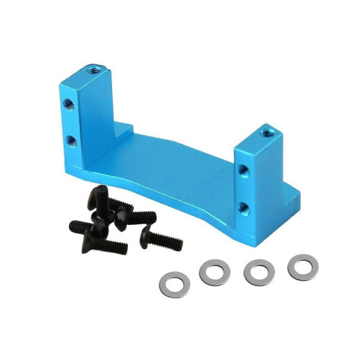 CoudarTitie Support de Servo En Aluminium CNC pour Voiture RC - Accessoires de Mise à Niveau - Support de Servo pour Essieu avant, Bleu