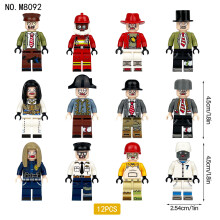 (8pcs-B) 24pcs Zombie building block humanoid profession Minifigure Kid Toy Gift Fit Lego