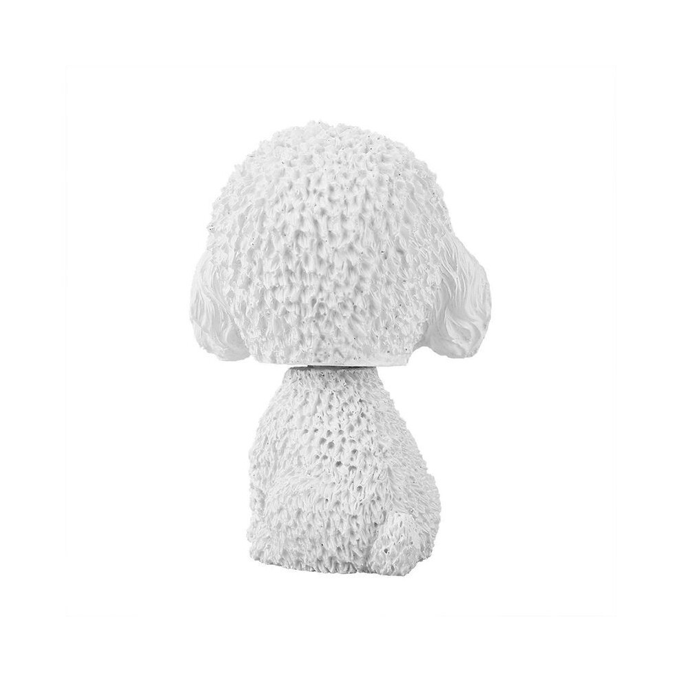 Chien Bobble-Head à Tête Secouante - Décoration De Voiture - Blanc - Ressort Flexible - Ornement Intérieur