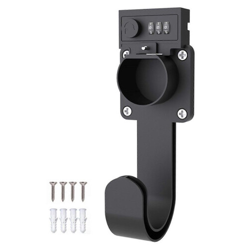 Lockable EVs Charges Plug Holder Wall Mounted Cable Organizes Combination Lock EVs Cable Holder Car