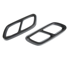 Paar Auspuff-Endrohrabdeckungen für Mercedes-Benz C-Klasse W206 ab 2021, Carbon