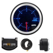 52mm LED-brandstofdrukmeterset met 10 kleuren, 100 PSI/0-6 bar tester voor 12V-raceauto's en -vrachtwagens