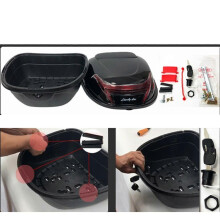 Motorrad-Heckbox, Helmgepäckaufbewahrung, Topcase, große Kapazität, universell für Elektromobil, Pink