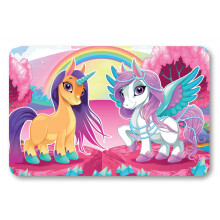 Unicorn and Flying Horse Placemat 43 x 28 cm Kids Table Mat