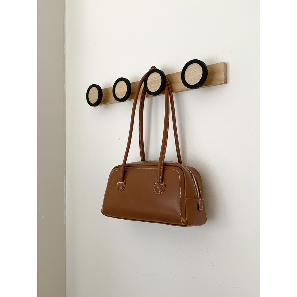 Bonxaif (Maroon) New Fashion Small Square Bag For Women Simple Armpit Bag With High-End Feel Hand-Held Shoulder Bag Commuting Style