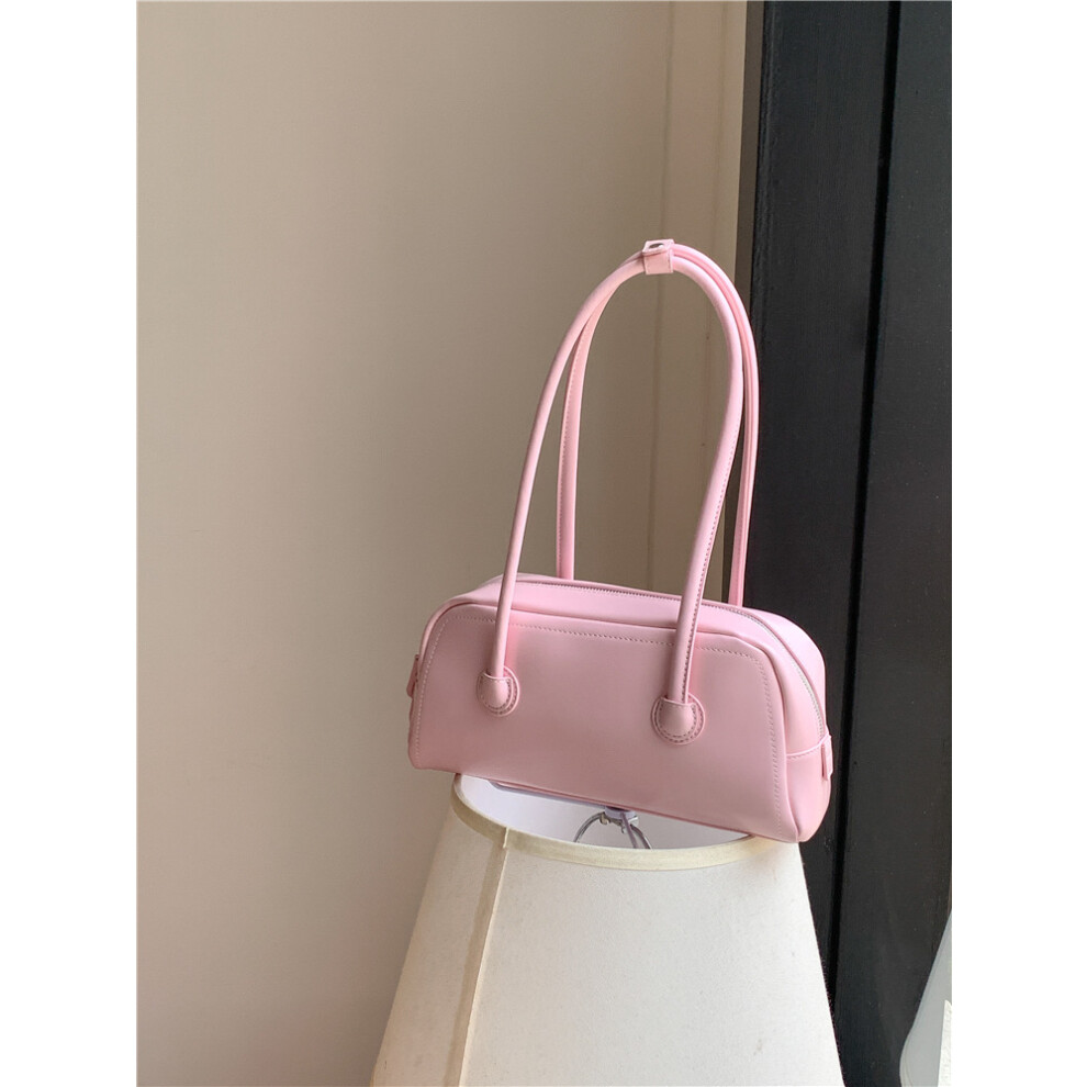 Bonxaif (Pink) New Fashion Small Square Bag For Women Simple Armpit Bag With High-End Feel Hand-Held Shoulder Bag Commuting Style