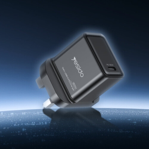 YC82 PD 30W USB-C/Type-C Interface GaN Fast Charging Charger UK Plug 2