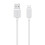 8 Pin 2.4A Striped Fast Charge Data Cable, Length:2m(White) 1
