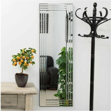 Silver Bevelled Wall Mirror 40X120Cm