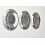 3x Silver Round Wall Mirror 25X25X1.8CM 2