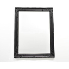 French Vintage Ornate Mirror Black 94x74cm