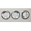 3x Silver Round Wall Mirror 25X25X1.8CM 1