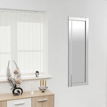 Full Length Glass Framed Bevelled Mirror 120X40CM