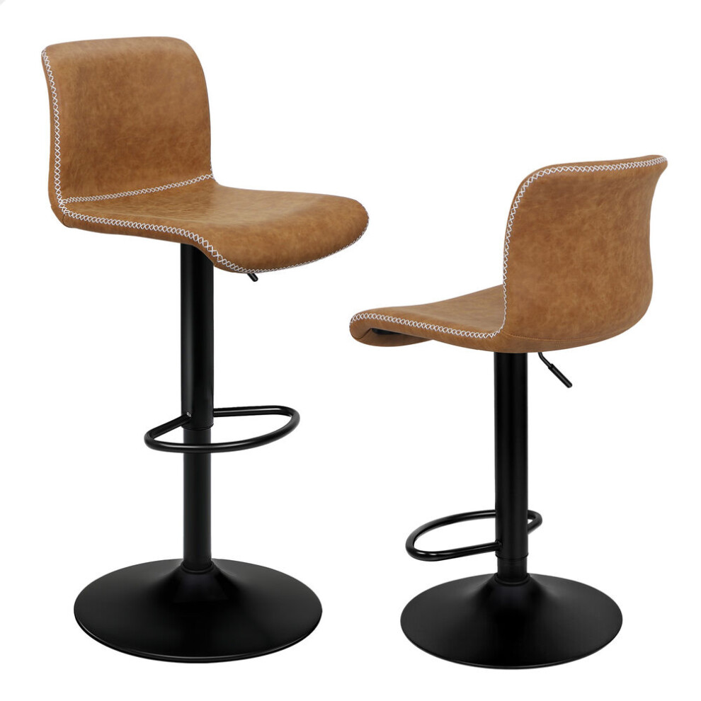 ALFORDSON Tabourets de Bar Remy Cuisine Vérin à Gaz Pivotant Chaise Vintage Cuir