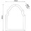 Clear Glass Decorative Wall Mirror Decor 30x40cm 3