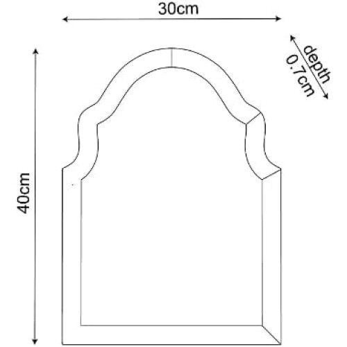 Clear Glass Decorative Wall Mirror Decor 30x40cm 2