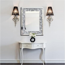 Crystal Wall Mirror Frameless Glass 60X80CM