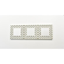 3x Box Border Decorative Square Mirror 40x40cm