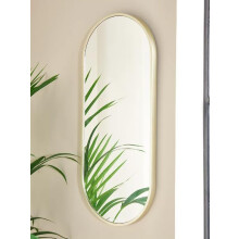 Gold Tone Losange Mirror Decor 30.8x71cm