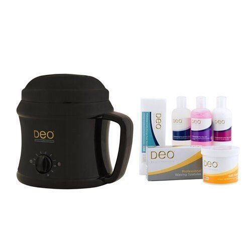 Kit scaldacera Deo 500cc per lozioni e crema calda - Nero