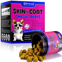 Oimmal Skin & Coat Omega Treats for Dogs, Itch Relief & Healthy Skin, Coat & Nails Support, 150 Soft Chews