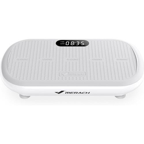 MERACH Powerful Vibration Plate Exercise Machine for Weight Loss and Shaping, 13 mm Large Amplitude, 200 kg Weight Capacity, Silicone Pedal, Built-in