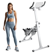 MOTEIIO Stair Stepper Folding Vertical Cardio Exercise Climber Stair-Master for Exercise at Home Full Body Workout Machine with Handlebar 242LBS Load