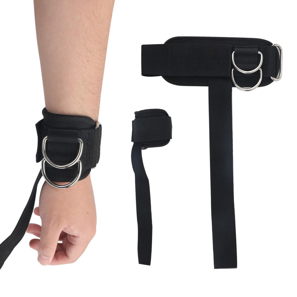 2pcs Wrist Straps for Weightlifting, Weightlifting Straps with D Ring Weight Lifting Support Straps Deadlift Straps for Cable Machine Workout Gym-image-OPC-PHPV2ZR-NEW