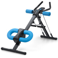 MERACH Ab Machine, Abs Workout Equipment, Adjustable Ab Trainer Machine for Abs Workout at Home Gym, Foldable, Knee Protection(Blue)