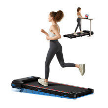 UMAY Walking Pad Treadmill with 6% Incline, Under Desk Treadmill with Diamond Pattern Running Belt, Lightweight Walking Running Electric Machine for