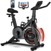 Exercise Bike, CHAOKE Stationary Bike for Home Fitness, Ultra-Quiet Magnetic Resistance Indoor Cycling Bike, Large Tablet Holder, Comfortable Seat,