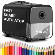 Zmol Electric Pencil Sharpeners,Heavy Duty Classroom Sharpeners for Colored Pencil,Auto Stop/ 3 Modes to Choose/Super Sharp&Fast/Safe to Kids