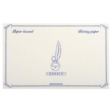 Herbin 25500T - Pack of 10 blotter paper 12x16cm 240g, White