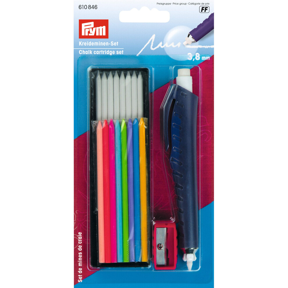Prym - Chalk Cartridge Set - 1 Piece, Multi Colour, 18 Count (Pack Of 1) White